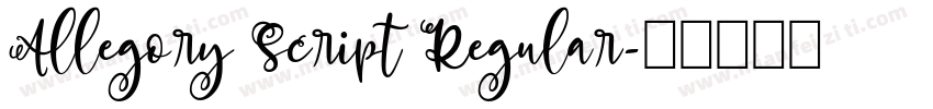 Allegory Script Regular字体转换
